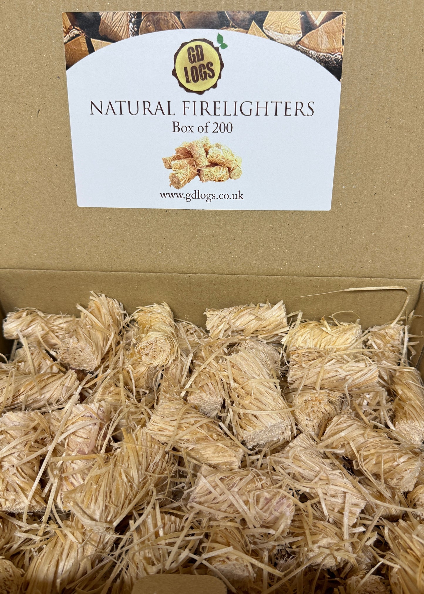 Firelighters Box of 200 Wood Wool lighters