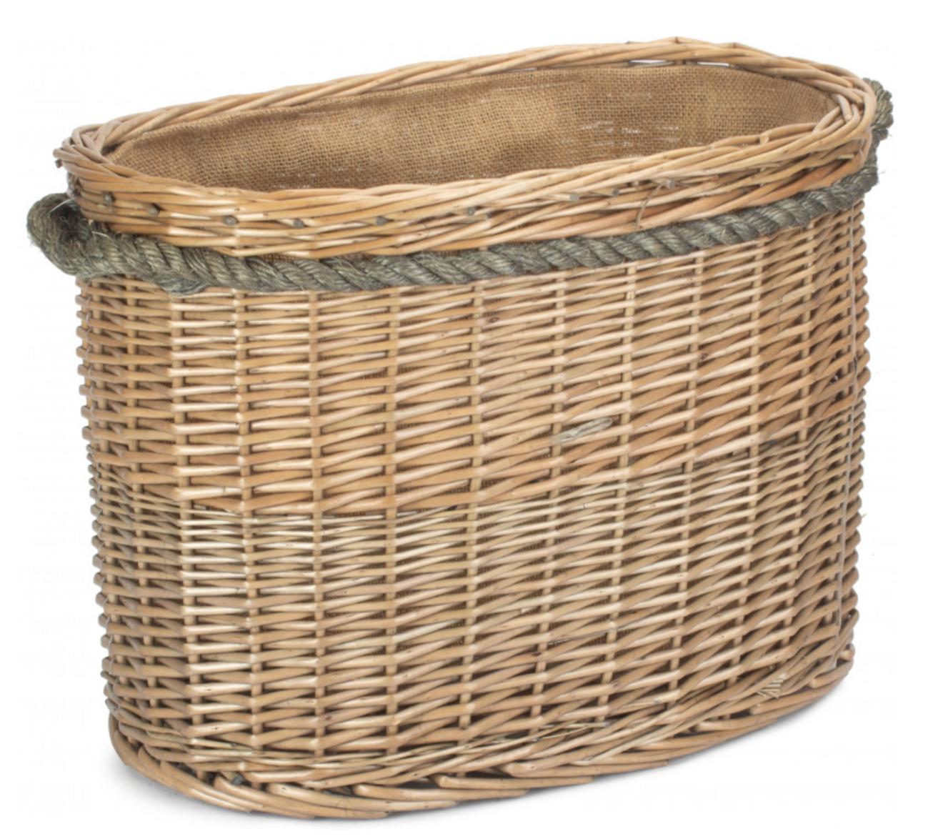 Medium Oval Rope Handled Log Basket